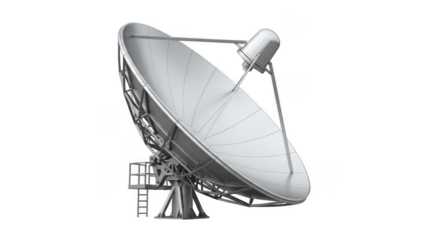 Large satellite dish antenna for communication and space exploration technology