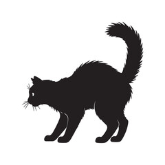 Scared Cat Illustration