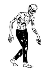 Grotesque Zombie's Haunting Stroll