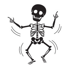 Dancing Skeleton's Playful Pose