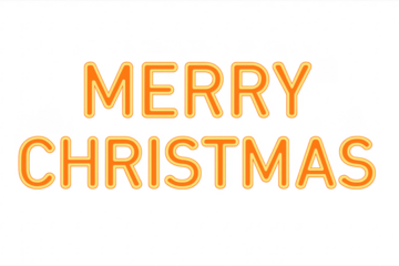 Merry christmas orange lettering text overlay holiday greeting