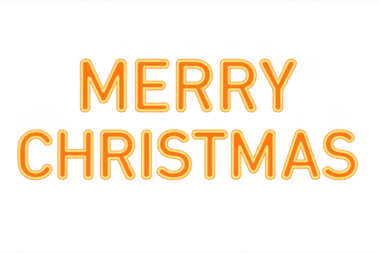 Merry christmas orange lettering text overlay holiday greeting