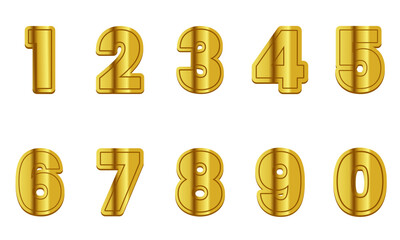 Luxury golden number match design with modern shiny aesthetic style