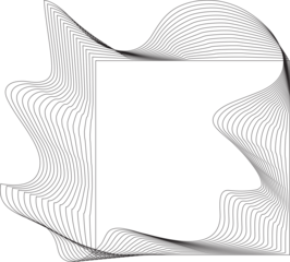 Square frame fluid shape line blend. Technology creative design