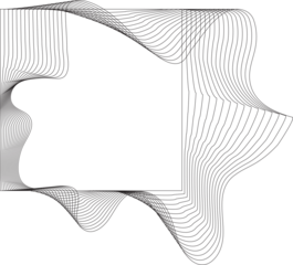 Square frame fluid shape line blend. Technology creative design