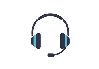 Headset Icon Customer Service, Support, and Communication Symbol