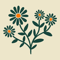 floral illustration border seamless pattern decoration poster