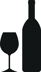 Minimal Alcohol Drink Symbol Vector