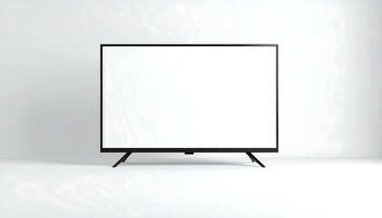 Naklejka premium Modern flat-screen TV, white background