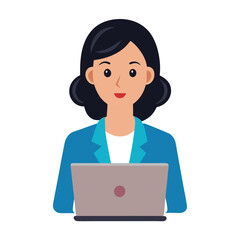 a business woman working in a desk