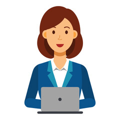 a business woman working in a desk