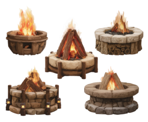 Brown flame of a candle in a wooden basket decoration