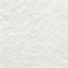 Obraz premium Crumpled White Paper Texture Background – Subtle Wrinkled Folded Sheet Surface
