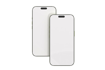 Realistic modern smartphone 17 with blank screen mockup, isolated on background. Perfect for presenting mobile apps, UI UX concepts, Ads, branding, digital product displays, website, gadget device