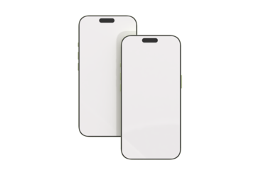 Realistic modern smartphone 17 with blank screen mockup, isolated on background. Perfect for presenting mobile apps, UI UX concepts, Ads, branding, digital product displays, website, gadget device