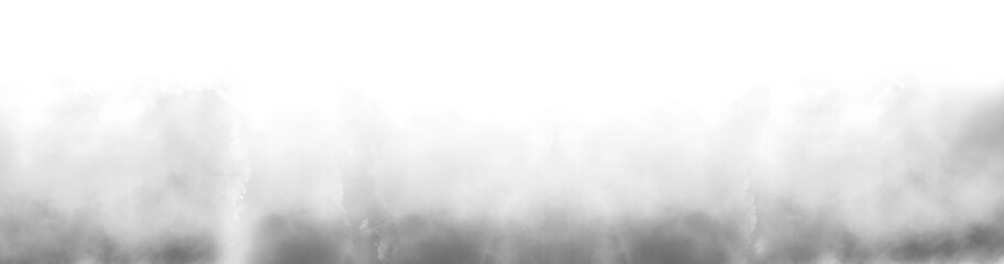 Gray Smoke cloud particles isolated on transparent empty background. realistic smoke fog overlay. Realistic dry ice smoke clouds fog overlay template.