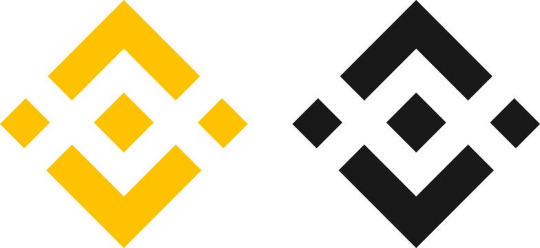 binance logo icon. Cryptocom finance electronic banking logotype. Binance symbol cryptocurrency. Digital Currency Branding Design. Blockchain Platform sign
