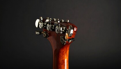 Close-up guitar headstock