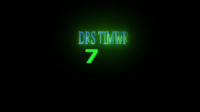 Digital font 15 seconds DRS Timer for cricket wicket animation white background