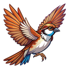 flying sparrow bird Artwork