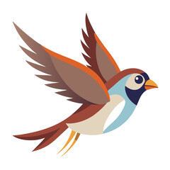 flying sparrow bird Artwork
