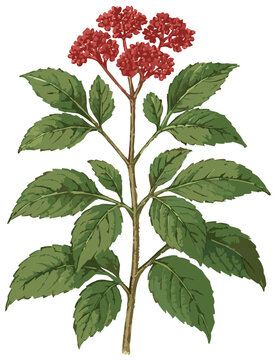 Leea rubra illustration