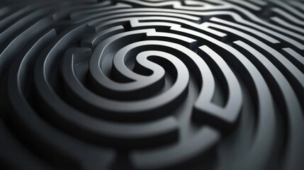 Abstract fingerprint maze