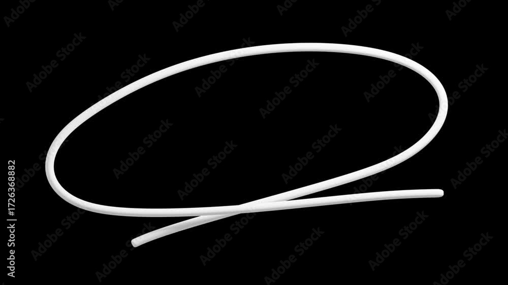 Wall mural 3d circle line shape animation | alpha loop