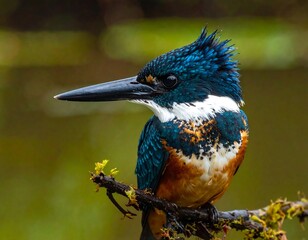 Vibrant Kingfisher Perched on a Branch