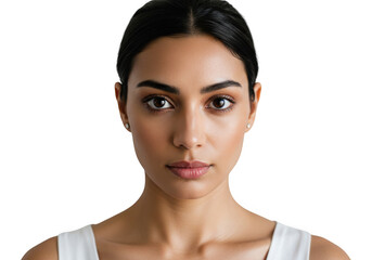 Fototapeta premium Portrait of a young woman isolated on transparent background