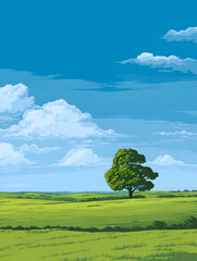 Forest folk festival with people enjoying live music and bonfires under string lights and trees