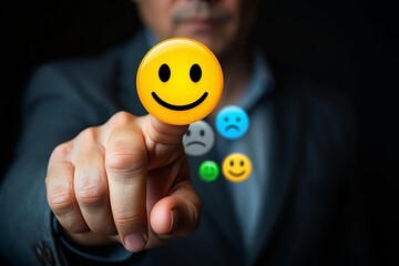 Analyzing Key Performance Indicators, Businessman using virtual screen to analyze key performance indicators KPI with various graphs and charts, showcasing data analysis and performance tracking