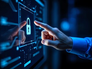 Analyzing Key Performance Indicators, Businessman using virtual screen to analyze key performance indicators KPI with various graphs and charts, showcasing data analysis and performance tracking