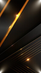 Elegant luxury vertical black gold gradient background with light shadow, abstract design for business presentation slides, premium marketing banners, mobile wallpaper or smartphone, not AI generated
