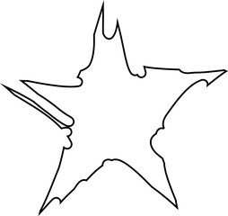 Stars doodle set. Hand drawn
