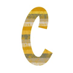 Creative letter C design formed from textured strokes and smooth color transitions, great for branding, monogram sets, design assets, editorial graphics, and personalized typography.