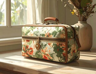 Vintage Floral Print Travel Case for Chic Journeys