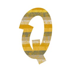 Quirky letter Q expressed with sweeping brush form and modern style, designed for logo creation, monogram prints, brand visuals, alphabet sets, and art-forward typography.