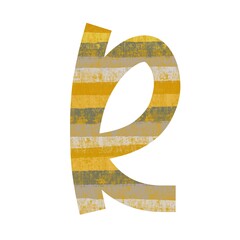 Refined letter R built with structured brush texture and warm neutral tones, perfect for monogram graphics, branding design, editorial artwork, and minimalist letter decor.