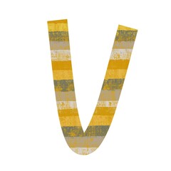 Versatile letter V formed with elegant brush stroke energy and clean pastel coloring, suited for branding visuals, graphic sets, monogram kits, and alphabet design art.