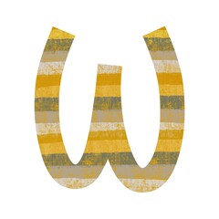 Warm pastel W letter with brush-textured movement and elegant composition, ideal for personalized branding kits, editorial graphics, logos, and stylish alphabet visuals.