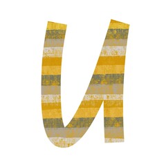 Unique letter U in abstract pastel brush style, designed for elegant monograms, logo designs, letter-based decor, and editorial typography illustrations.