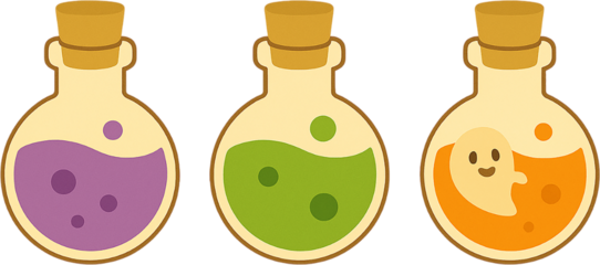 할로윈 파티 요소 묘지 호박 마녀 물약 박쥐 솥 빗자루 모자