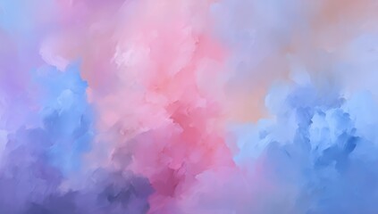 Fototapeta premium A delicate abstract design with soft, pastel hues of pink, blue, and purple, creating a dreamlike atmosphere.