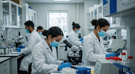 Laboratory research event science lab of team indoor environment collaborative viewpoint scientific innovation