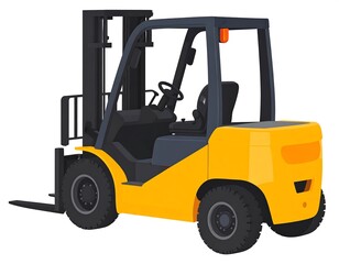 Yellow forklift illustration