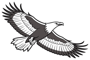 Monochrome Horse Standing on Hill Line Art Vector