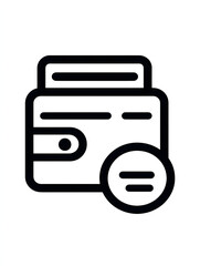 Obraz premium Budgeting, Financial Planning, and Expense Tracking A Simple Wallet Icon for Smart Money Management