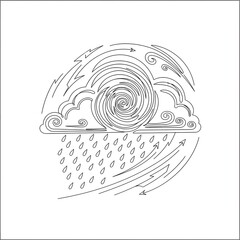 Tropical Storm Humberto Illustration