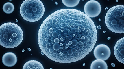 White blood cells in action, capturing the moment of germ ingestion.